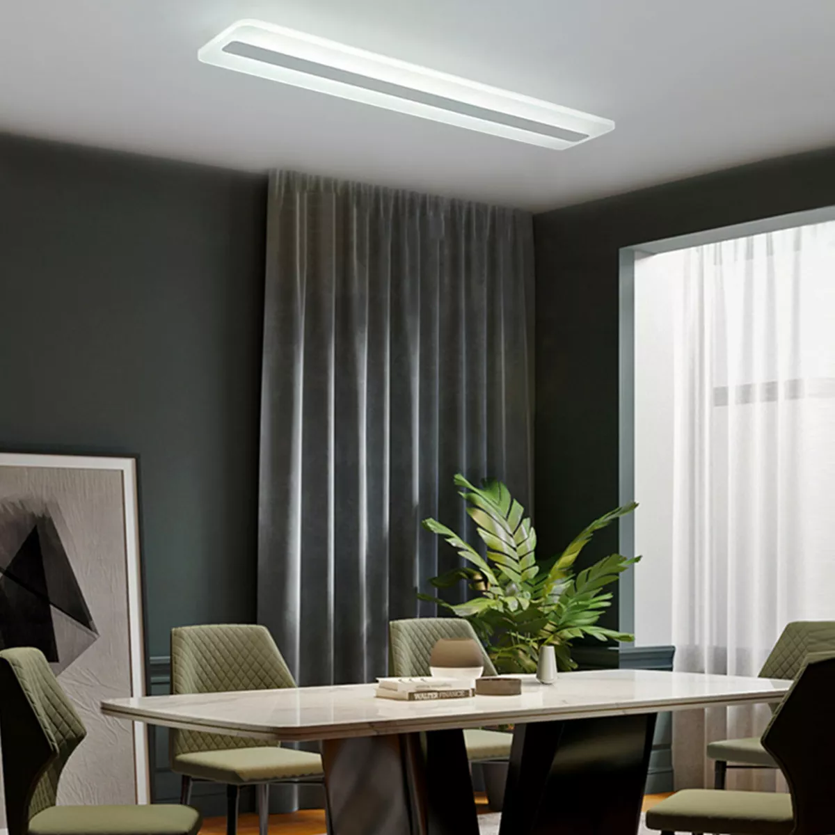 Flat Panel Light Nordic Style Dimmable Ceiling Light LED Flush