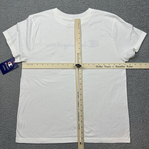 Champion Shirt Womens Large Short Sleeve Jersey Tee White Moisture Wicking - Picture 8 of 10