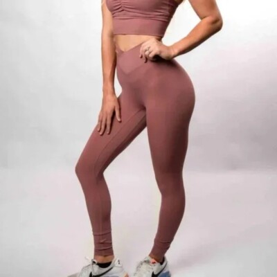 TYC Till YOU Collapse Effortless Vortex Scrunch Leggings Mauve - Main Image
