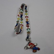 Nintendo Super Mario Lanyard With Cut Out Mario Keychain