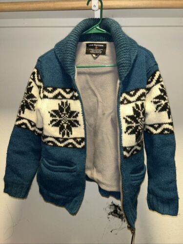 Lost Horizon Strickjacke blau Wolle "Jorunn Nordic" XXS Damen Vintage - Bild 2 von 7
