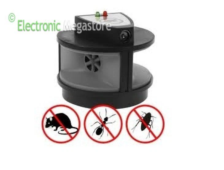 MKC-GBC SCACCIA TOPI RODITORI ANIMALI INSETTI ULTRASUONI DUO COPERTURA 550 mq GIARDINO