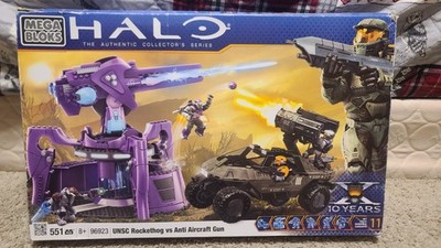 New In Box Halo Mega Bloks UNSC Rockethog vs Anti Aircraft Gun 96923