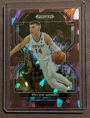 2022 Panini Prizm Draft Picks Basketball Tyler Herro Purple Cracked Ice /149 #47