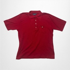 Arnold Palmer Robert Bruce Polo Shirt Red Pocket Logo USA Made Size Large