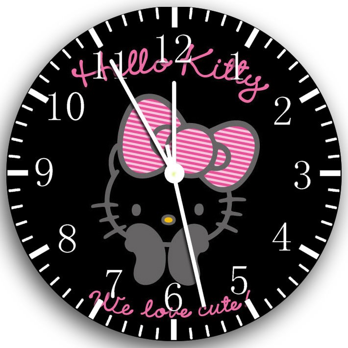 Hello Kitty Frameless Borderless Wall Clock Nice For Gifts or Decor X21