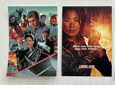 2 x ORIGINAL SEAN LONGMORE - JAMES BOND 007 STERBEN AN EINEM ANDEREN TAG POSTKARTEN - JINX