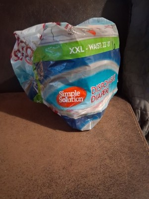 Simple Solution, Disposable Male Dog Diapers XXL (Open, 6)