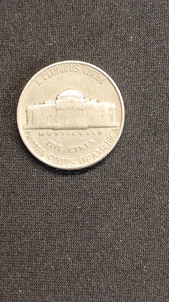 Moneda Jefferson 1940 níquel sin marca de ceca peso de 4,80 gramos Foto 3 de 4