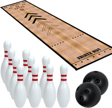 Mini Bowling Set Bowling Alley  Lane Games Indoor Outdoor Home Bowling Set Bowl