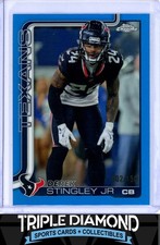2025 Topps Chrome Derek Stingley Jr Rookie RC Blue Refractor #002/150 F125
