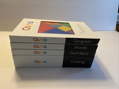 Lot of 4 Osmo Games Tangram Numbers Words Coding STEM for iPad or Fire Tablet