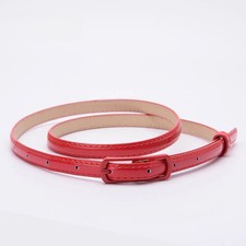 Faux Leather Belt 1.2cm Super Slim Candy Color Girls Casual Dress Waist Belts