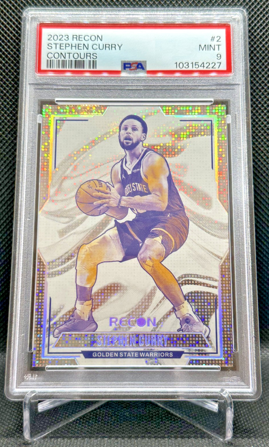 2023 Recon Stephen Curry CONTOURS CASE HIT SSP ! PSA 9 MINT Pop 10, 8^ Warriors