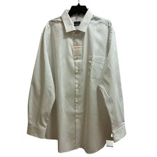 Van Heusen Dress Shirt Mens 2XL White New Stain Shield Regular Long Sleeve