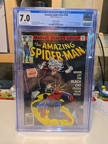 AMAZING SPIDER-MAN #194 CGC 7.0 1st App Black Cat