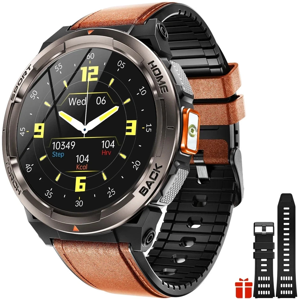 EIGIIS KE5 Smart Watch 1.45" 3ATM Waterproof Compass Barometer LED