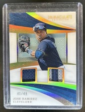 2018 Panini Immaculate Jose Ramirez Shadowbox Patch #/49 Indians