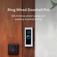Ring - Wired Doorbell Pro Smart WiFi Video Doorbell - Satin Nickel BRAND NEW