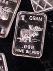 (8)1 Gram Bars 999 Fine Silver 8Total Bars Weight 8 Grams Total