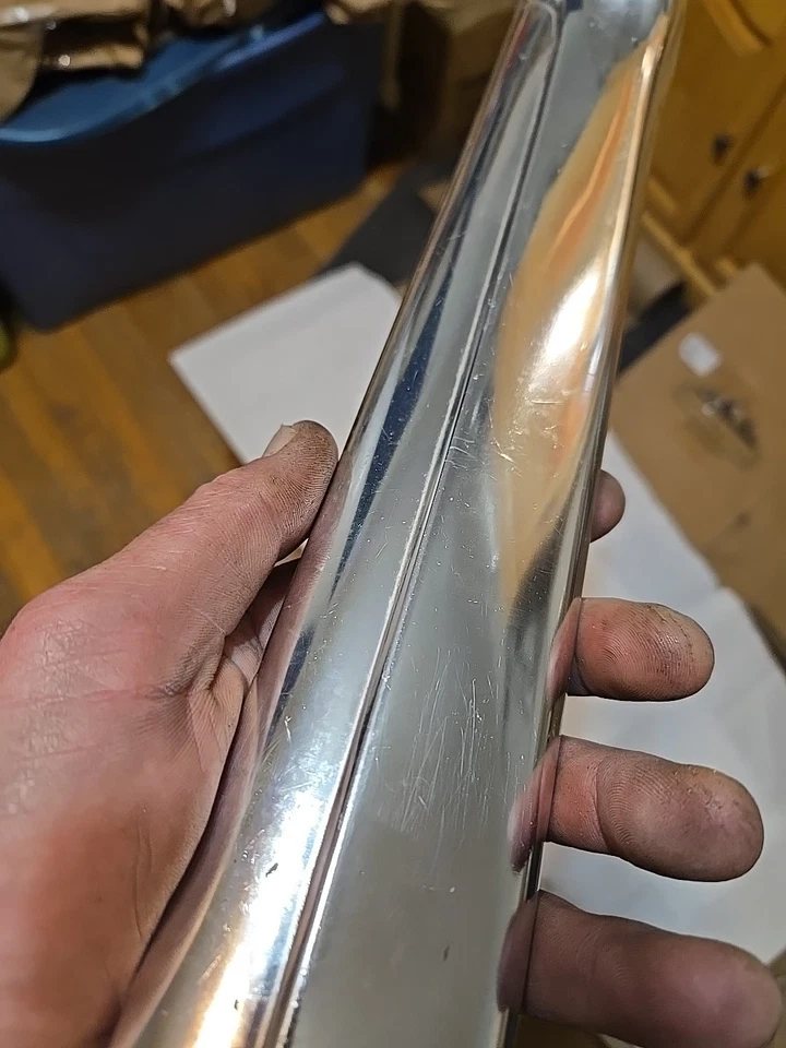 1965-67 Chevrolet Impala A-PILLAR лобовое стекло стойка молдинг отделка Chevy LH хром - Изображение 3 из 4