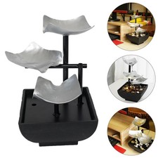 1 pièce fontaine à eau métal cascade table minimaliste eau courante bureau décoration