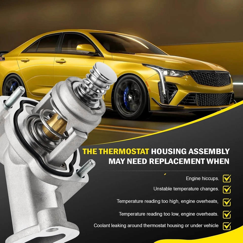 Conjunto de carcasa de termostato compatible con GMC Canyon Chevy Colorado Camaro 2017-2022 3,6 L Foto 4 de 4