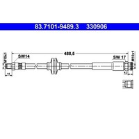 1X Bremsschlauch ATE 83.7101-9489.3 Passend FüR CitroËN Fiat Peugeot