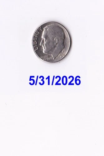 1976-D Roosevelt Dime — photo from the most recent tracked eBay sale