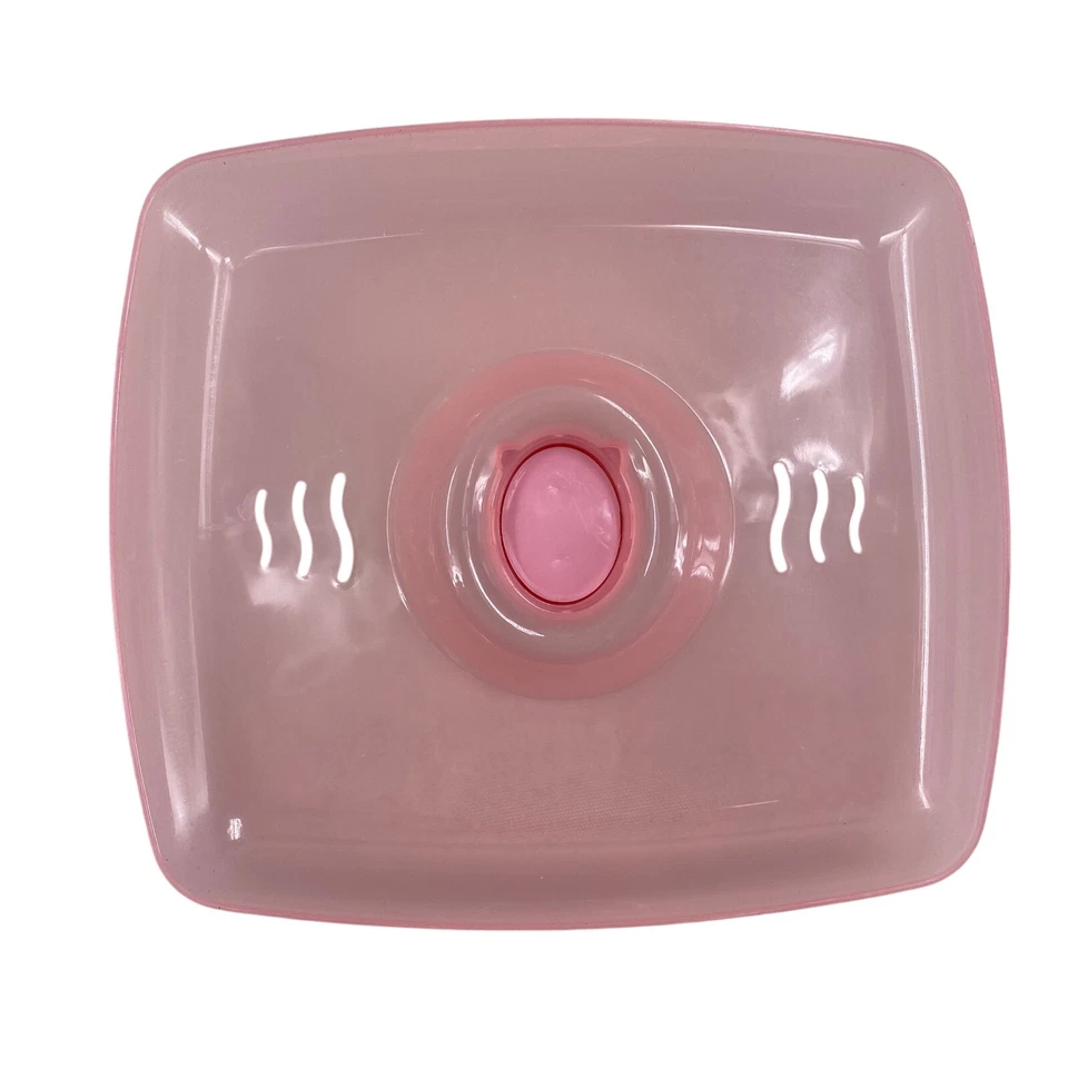 Joie Oink Oink Pig Microwave Bacon Tray w/Splatter Lid Quick Drains Fat - Image 4 of 4