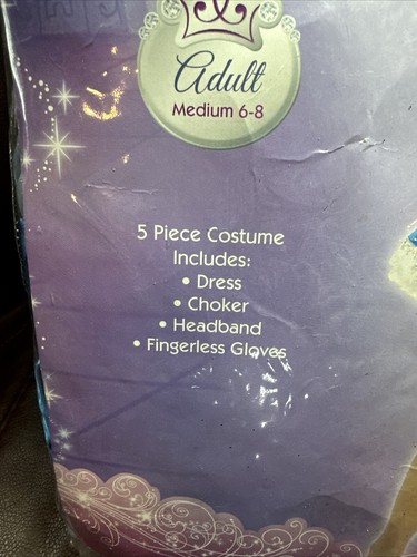 NEW Adult Medium 6-8 Cinderella Dress Halloween Costume Disney Princess 5 Piece - Picture 4 of 6