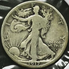 1917-D 50c Walking Liberty Half 1/2 Dollar - Obverse Mintmark Denver  R1055