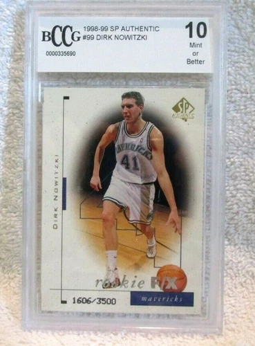 DIRK NOWITZKI RC 1998-99 UD SP AUTHENTIC ROOKIE#/3500 BCCG10!MAVERICKS RC HOF 