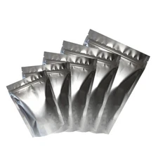 100/500/1000 Silver Mylar Packaging Bags Resealable Candy Cookie Storage Pouch