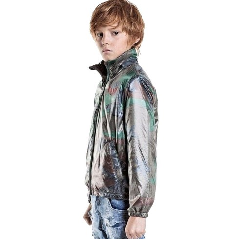 $198 NWT DIESEL Sz12Y BOYS JIBO CAMO AND MOHAWK LIGHTWEIGHT JACKET