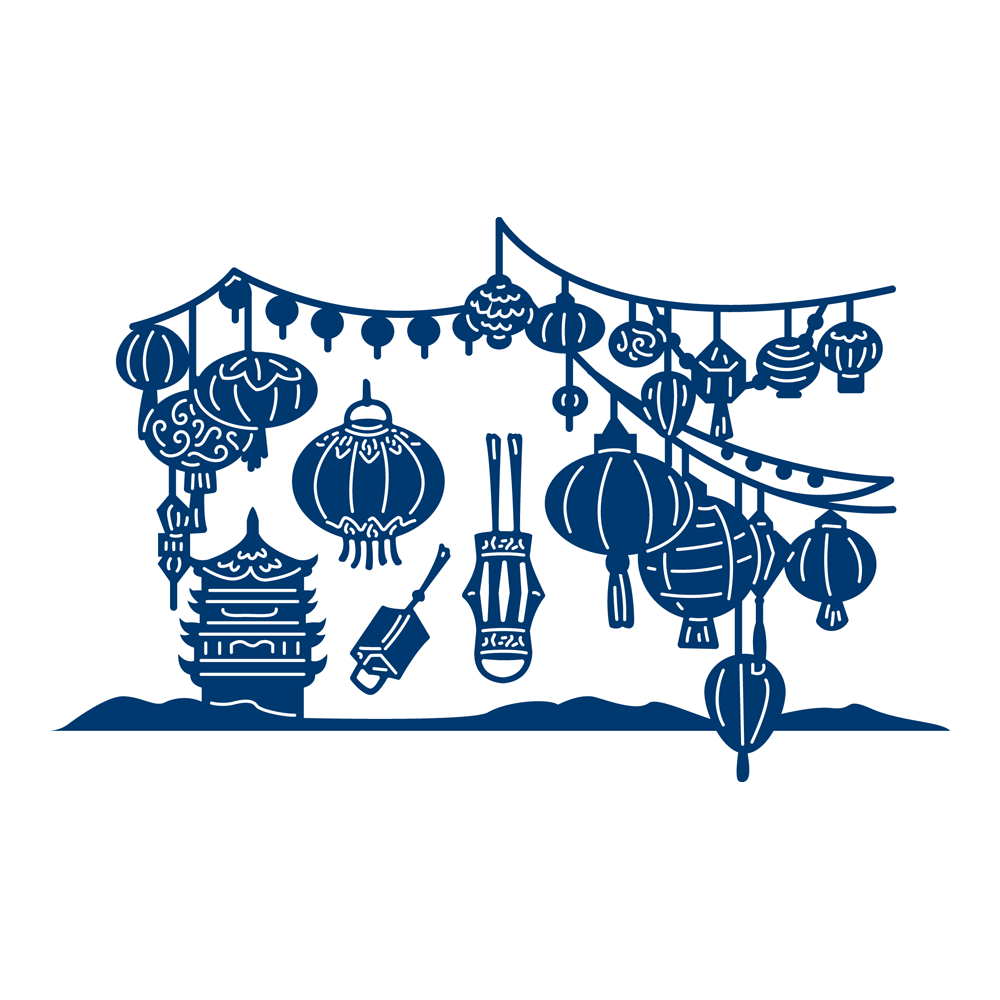Tattered Lace JAPANESE IWAU - CELEBRATE SCENE Die Set - TLD0461 - FREE UK P&P