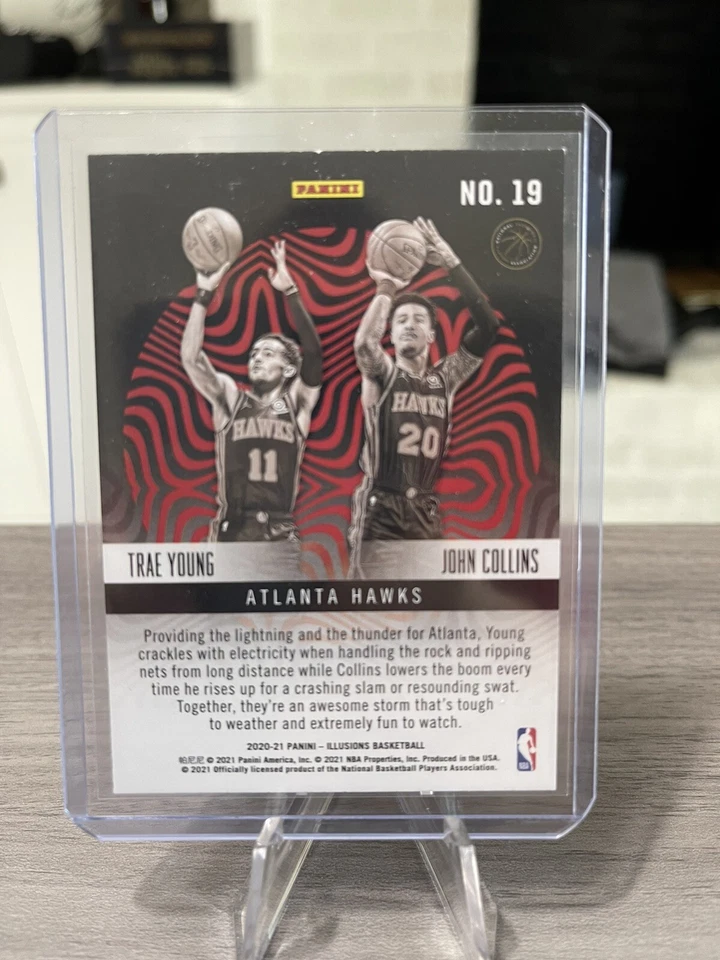 2020-21 Panini Illusions Double Vision Trae Young John Collins #19 Atlanta Hawks - Image 2 of 2