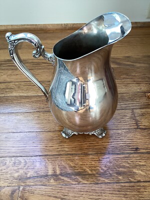Wm ROGERS & SON VICTORIAN ROSE #1917 SILVERPLATE WATER PITCHER w