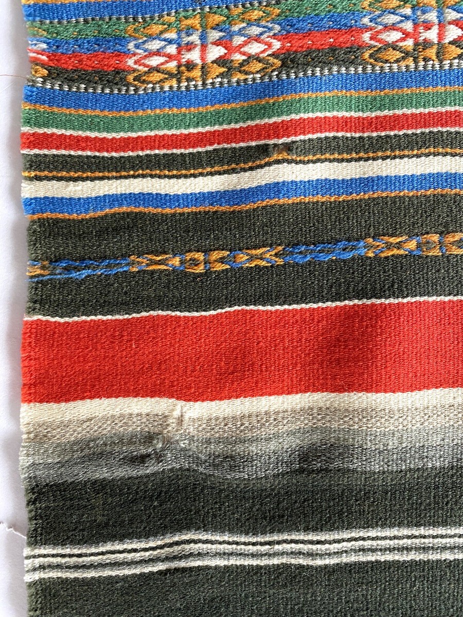 Antique 1890 - 1900s Early Wool Serape Scarf | eBay