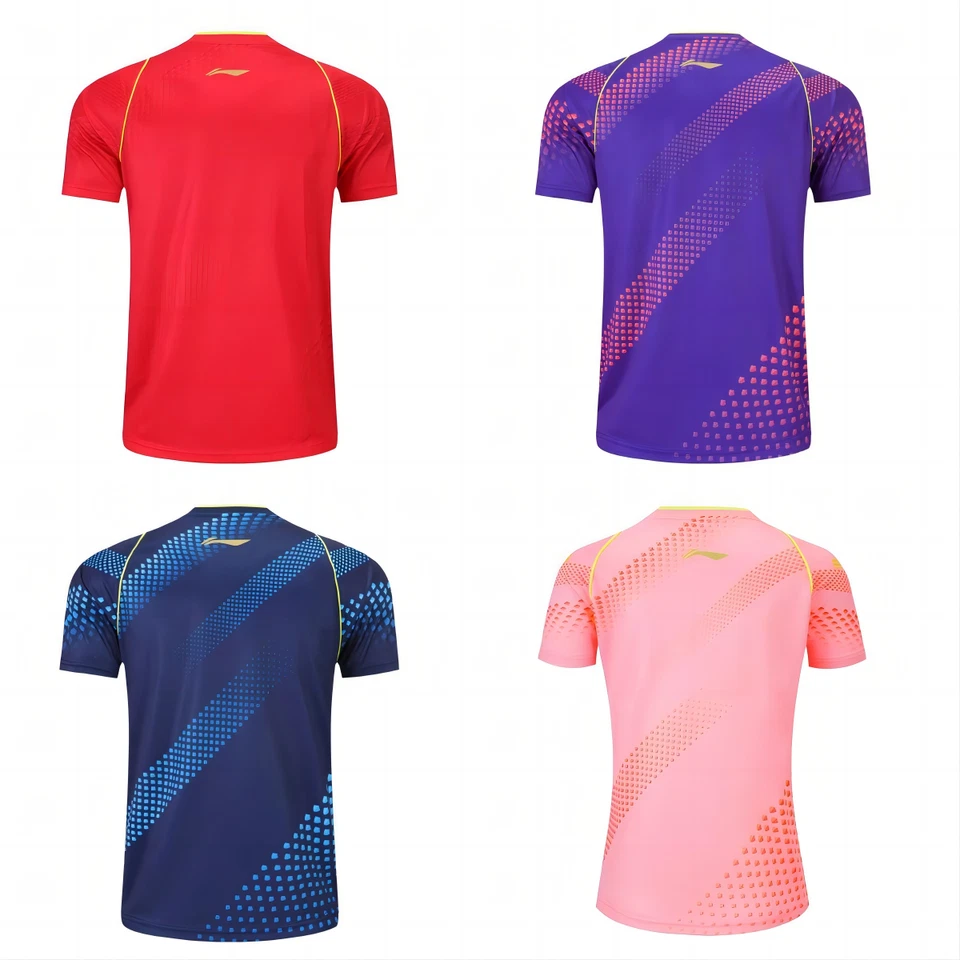 Adult Kid Li-Ning Sports Short Sleeve Tops Tennis Clothes Badminton Wear T-SHIRT - Image 2 of 4