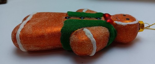 RARE - Vintage Gingerbread Man and Woman Set - Glass Christmas Ornament - Picture 4 of 9
