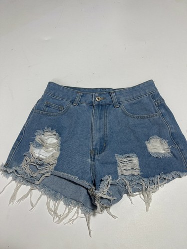 Shein Shorts Teens 6 Blue Distressed 