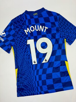 CHELSEA FC 2020 2021 NIKE #19 MOUNT HOME FOOTBALL JERSEY SIZE M