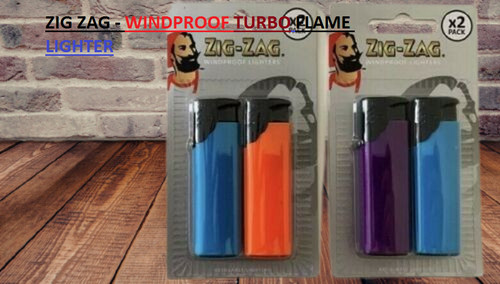 4 x ZIG ZAG WINDPROOF LIGHTER