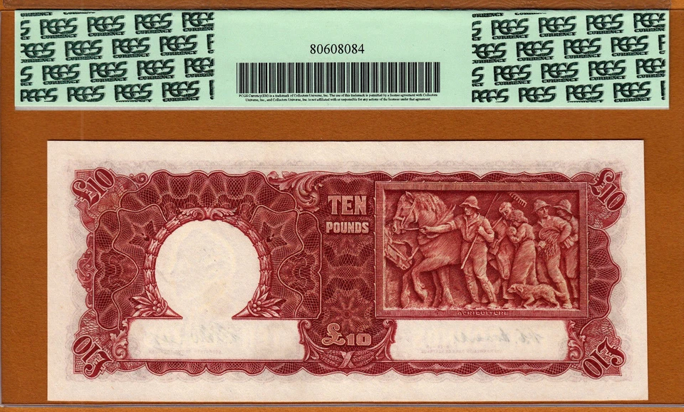 Australia 10 Pounds ND (1949) Coombs/Watt Pick-28c About UNC PCGS 53 - Image 2 of 2