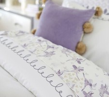NEW Pottery Barn Kids Margot Corded Duvet Cover Lavender Purple White FULL QUEEN