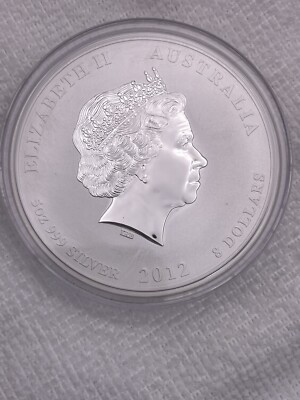 2012 LUNAR YEAR OF THE DRAGON - 5 OZ. SILVER COIN - COLORIZED