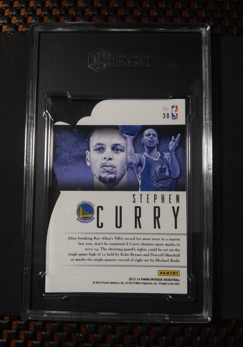 2013-14 Panini Intrigue Intriguing Players Die-Cut #30 Stephen Curry SP SGC 9.5 - Picture 8 of 16