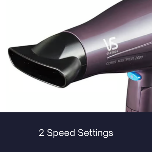 VS Sassoon Hair Dryer with Retractable Cord Foldable Handle Grip Ionic Ceramic - Picture 10 of 13