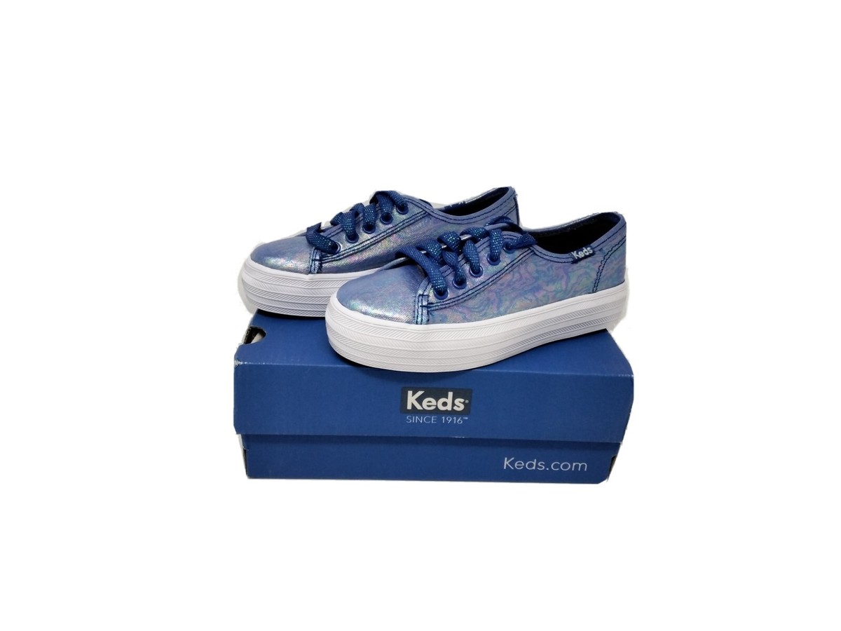 Keds Girls Ke-Triple Kick Sneaker - Lace-Up Casual Shoes With Memory Foam Footbed, Textile Upper - View #5